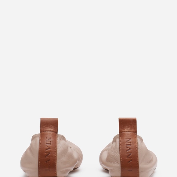 Lanvin leather ballerina flats 39 - dark beige - WORN ONCE 8 8.5 nude - Picture 3 of 12